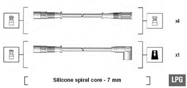 MAGNETI MARELLI Sytytysjohtosarja 941095610601